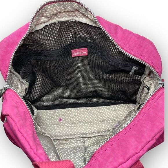 Kipling Large Baby Bag Nylon Very Berry Pink - Picture 8 of 10
